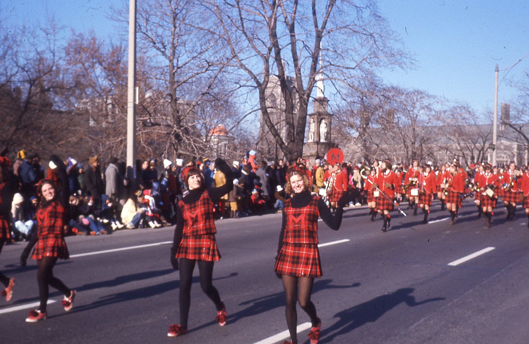 Malvern Band on parade in 1974